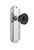 Nostalgic Warehouse - Deco Plate Passage Crystal Black Glass Door Knob in Bright Chrome - DECCRB - 726657 - 2 3/4" Backset
