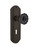 Nostalgic Warehouse - Deco Plate with Keyhole Privacy Crystal Black Glass Door Knob in Oil-Rubbed Bronze - DECCRB - 727358 - 2 3/4" Backset