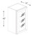 Blue Valley White Shaker Kitchen Cabinet - WHS-W1542GD