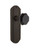 Nostalgic Warehouse - Deco Plate Privacy Waldorf Black Door Knob in Oil-Rubbed Bronze - DECWAB - 724429 - 2 3/4" Backset