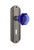 Nostalgic Warehouse - Deco Plate with Keyhole Passage Waldorf Cobalt Door Knob in Antique Pewter - DECWAC - 721466 - 2 3/8" Backset