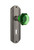 Nostalgic Warehouse - Deco Plate with Keyhole Privacy Waldorf Emerald Door Knob in Antique Pewter - DECWAE - 725388 - 2 3/8" Backset