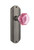 Nostalgic Warehouse - Deco Plate Passage Waldorf Pink Door Knob in Antique Pewter - DECWAP - 720499 - 2 3/4" Backset