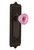 Nostalgic Warehouse - Egg & Dart Plate Passage Crystal Pink Glass Door Knob in Oil-Rubbed Bronze - EADCRP - 720573 - 2 3/8" Backset