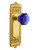 Nostalgic Warehouse - Egg & Dart Plate Passage Waldorf Cobalt Door Knob in Polished Brass - EADWAC - 720608 - 2 3/4" Backset