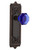 Nostalgic Warehouse - Egg & Dart Plate Passage Waldorf Cobalt Door Knob in Timeless Bronze - EADWAC - 720636 - 2 3/8" Backset