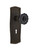 Nostalgic Warehouse - Prairie Plate with Keyhole Passage Crystal Black Glass Door Knob in Oil-Rubbed Bronze - PRACRB - 726868 - 2 3/4" Backset