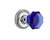 Nostalgic Warehouse - Rope Rosette Passage Waldorf Cobalt Door Knob in Bright Chrome - ROPWAC - 721092 - 2 3/8" Backset