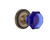 Nostalgic Warehouse - Rope Rosette Privacy Waldorf Cobalt Door Knob in Antique Brass - ROPWAC - 725016 - 2 3/4" Backset