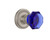 Nostalgic Warehouse - Rope Rosette Privacy Waldorf Cobalt Door Knob in Satin Nickel - ROPWAC - 725056 - 2 3/8" Backset