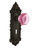Nostalgic Warehouse - Victorian Plate with Keyhole Passage Waldorf Pink Door Knob in Oil-Rubbed Bronze - VICWAP - 722095 - 2 3/8" Backset