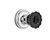 Nostalgic Warehouse - Classic Rosette Double Dummy Crystal Black Glass Door Knob in Bright Chrome - CLACRB - 727034