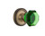 Nostalgic Warehouse - Classic Rosette Single Dummy Waldorf Emerald Door Knob in Antique Brass - CLAWAE - 722140
