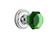 Nostalgic Warehouse - Classic Rosette Double Dummy Waldorf Emerald Door Knob in Bright Chrome - CLAWAE - 723128