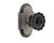 Nostalgic Warehouse - Cottage Plate Single Dummy Crystal Black Glass Door Knob in Antique Pewter - COTCRB - 726901