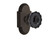Nostalgic Warehouse - Cottage Plate Single Dummy Crystal Black Glass Door Knob in Oil-Rubbed Bronze - COTCRB - 726903