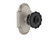 Nostalgic Warehouse - Cottage Plate Single Dummy Crystal Black Glass Door Knob in Satin Nickel - COTCRB - 726905
