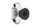 Nostalgic Warehouse - Cottage Plate Double Dummy Crystal Black Glass Door Knob in Bright Chrome - COTCRB - 727042