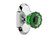 Nostalgic Warehouse - Cottage Plate Single Dummy Crystal Emerald Glass Door Knob in Bright Chrome - COTCRE - 722178
