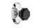 Nostalgic Warehouse - Cottage Plate Single Dummy Waldorf Black Door Knob in Bright Chrome - COTWAB - 722202