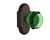 Nostalgic Warehouse - Cottage Plate Single Dummy Waldorf Emerald Door Knob in Oil-Rubbed Bronze - COTWAE - 722205