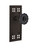 Nostalgic Warehouse - Craftsman Plate Single Dummy Crystal Black Glass Door Knob in Oil-Rubbed Bronze - CRACRB - 726909
