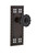 Nostalgic Warehouse - Craftsman Plate Single Dummy Crystal Black Glass Door Knob in Timeless Bronze - CRACRB - 726911