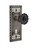 Nostalgic Warehouse - Craftsman Plate with Keyhole Single Dummy Crystal Black Glass Door Knob in Antique Pewter - CRACRB - 726978