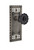 Nostalgic Warehouse - Craftsman Plate Double Dummy Crystal Black Glass Door Knob in Antique Pewter - CRACRB - 727048