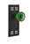 Nostalgic Warehouse - Craftsman Plate Single Dummy Crystal Emerald Glass Door Knob in Oil-Rubbed Bronze - CRACRE - 722227