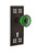 Nostalgic Warehouse - Craftsman Plate with Keyhole Double Dummy Crystal Emerald Glass Door Knob in Oil-Rubbed Bronze - CRACRE - 723697