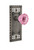 Nostalgic Warehouse - Craftsman Plate Single Dummy Crystal Pink Glass Door Knob in Oil-Rubbed Bronze - CRACRP - 722225
