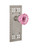 Nostalgic Warehouse - Craftsman Plate Double Dummy Crystal Pink Glass Door Knob in Satin Nickel - CRACRP - 723208