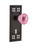 Nostalgic Warehouse - Craftsman Plate with Keyhole Double Dummy Crystal Pink Glass Door Knob in Timeless Bronze - CRACRP - 723701