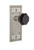 Nostalgic Warehouse - Craftsman Plate Double Dummy Waldorf Black Door Knob in Satin Nickel - CRAWAB - 723229