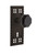 Nostalgic Warehouse - Craftsman Plate with Keyhole Double Dummy Waldorf Black Door Knob in Satin Nickel - CRAWAB - 723719