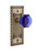 Nostalgic Warehouse - Craftsman Plate Single Dummy Waldorf Cobalt Door Knob in Antique Brass - CRAWAC - 722234