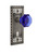 Nostalgic Warehouse - Craftsman Plate with Keyhole Double Dummy Waldorf Cobalt Door Knob in Antique Pewter - CRAWAC - 723708