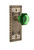 Nostalgic Warehouse - Craftsman Plate Double Dummy Waldorf Emerald Door Knob in Antique Brass - CRAWAE - 723216