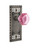 Nostalgic Warehouse - Craftsman Plate Double Dummy Waldorf Pink Door Knob in Satin Nickel - CRAWAP - 723227