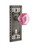 Nostalgic Warehouse - Craftsman Plate with Keyhole Double Dummy Waldorf Pink Door Knob in Antique Pewter - CRAWAP - 723709