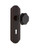 Nostalgic Warehouse - Deco Plate with Keyhole Single Dummy Waldorf Black Door Knob in Timeless Bronze - DECWAB - 722795
