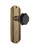 Nostalgic Warehouse - Deco Plate Double Dummy Waldorf Black Door Knob in Antique Brass - DECWAB - 723261