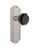 Nostalgic Warehouse - Deco Plate Double Dummy Waldorf Black Door Knob in Satin Nickel - DECWAB - 723281