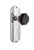 Nostalgic Warehouse - Deco Plate with Keyhole Double Dummy Waldorf Black Door Knob in Bright Chrome - DECWAB - 723759