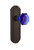 Nostalgic Warehouse - Deco Plate Single Dummy Waldorf Cobalt Door Knob in Oil-Rubbed Bronze - DECWAC - 722290