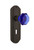 Nostalgic Warehouse - Deco Plate with Keyhole Double Dummy Waldorf Cobalt Door Knob in Oil-Rubbed Bronze - DECWAC - 723760