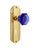 Nostalgic Warehouse - Deco Plate with Keyhole Double Dummy Waldorf Cobalt Door Knob in Polished Brass - DECWAC - 723764