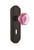 Nostalgic Warehouse - Deco Plate with Keyhole Single Dummy Waldorf Pink Door Knob in Oil-Rubbed Bronze - DECWAP - 722781