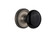 Nostalgic Warehouse - Classic Rosette Passage Black Porcelain Door Knob in Antique Pewter - CLABLK - 708359 - 2 3/4" Backset